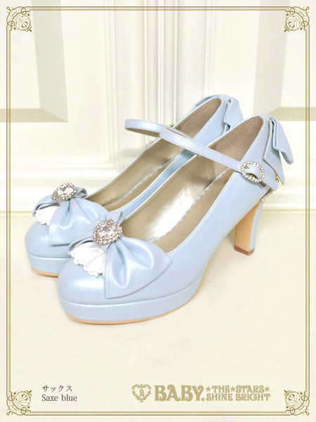 B50SH805 Cinderella Crystal Heart Pumps