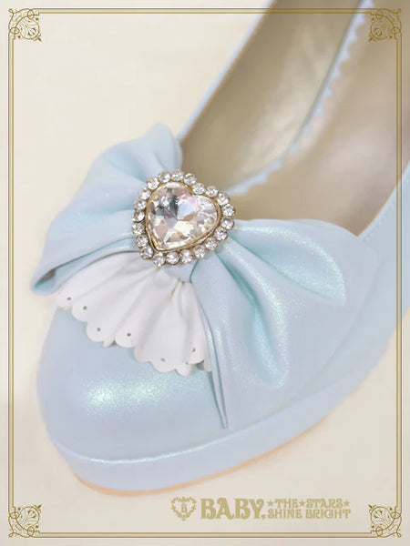 B50SH805 Cinderella Crystal Heart Pumps
