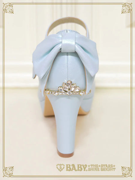 B50SH805 Cinderella Crystal Heart Pumps
