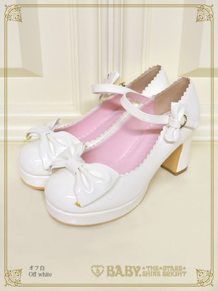B50SH806 Princess Drop Embroidered Enamel Dolly Shoes