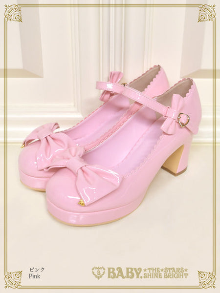 B50SH806 Princess Drop Embroidered Enamel Dolly Shoes
