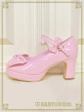B50SH806 Princess Drop Embroidered Enamel Dolly Shoes