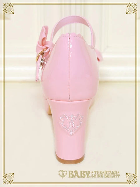 B50SH806 Princess Drop Embroidered Enamel Dolly Shoes