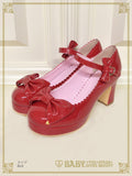 B50SH806 Princess Drop Embroidered Enamel Dolly Shoes