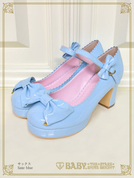 B50SH806 Princess Drop Embroidered Enamel Dolly Shoes