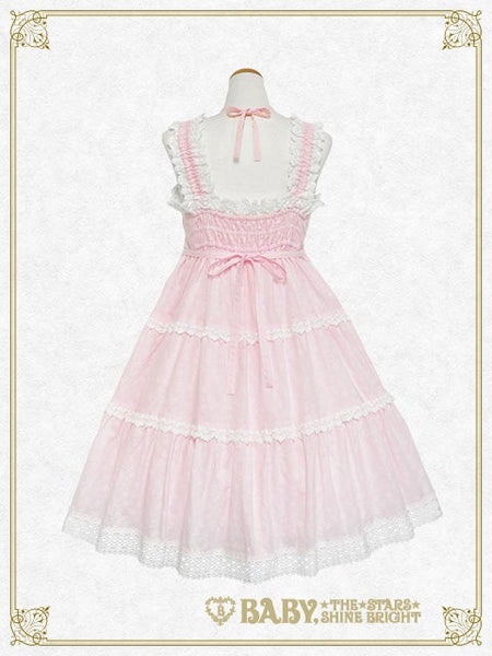 B50OJ201 Hawase Embroidery Tiered Jumperskirt Set