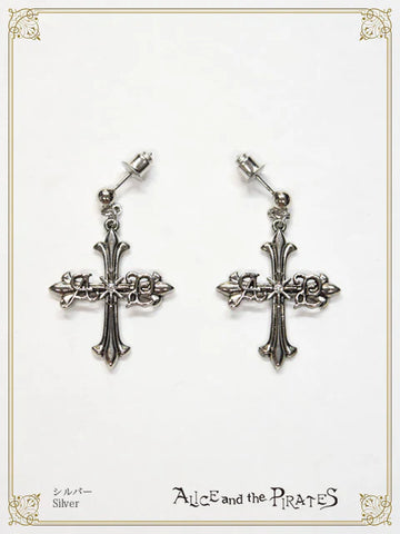 P20AC040 A/P Cross Pierced Earrings