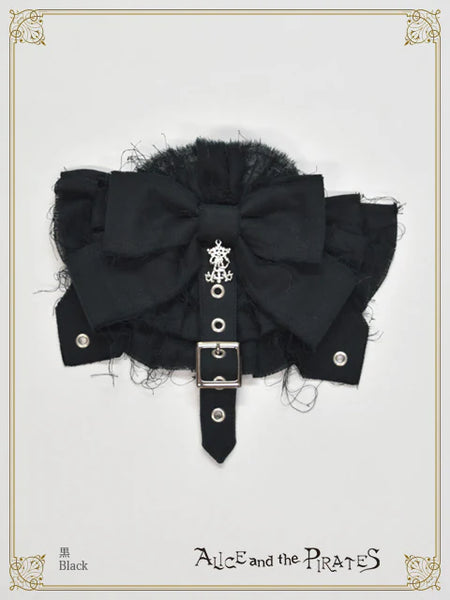 P20HA942 Monochrome Gauze Frill Ribbon Barrette