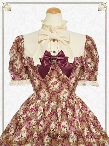 P20OP308 Reminiscence of Ornament Rose Onepiece Dress