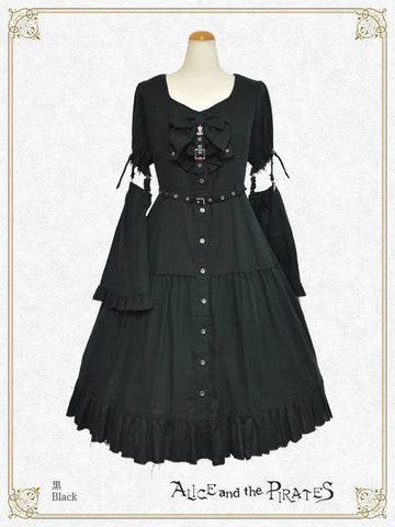 P20OP326 Monochrome Gauze Shirt Dress