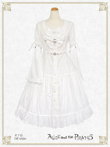 P20OP326 Monochrome Gauze Shirt Dress