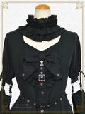 P20OT032 Monochrome Gauze Frill Collar