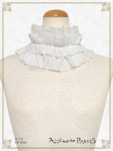 P20OT032 Monochrome Gauze Frill Collar