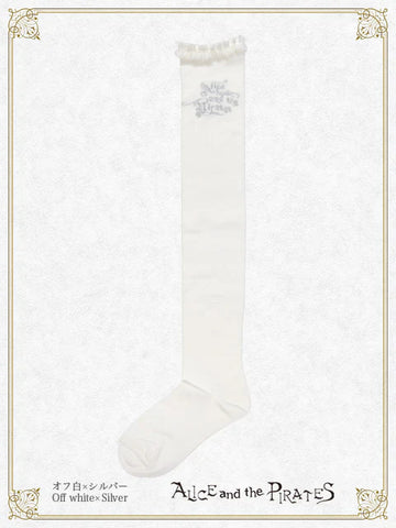 P20SC812 A/P Small Lace Logo Over Knee Socks