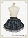 P20SK513 Tartan Check Pattern Hipbone Mini Skirt