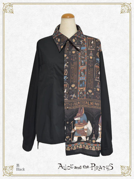 P21BL422 Egyptian Chris ~Mystery Hidden in the Mural~ Bicolor Shirt