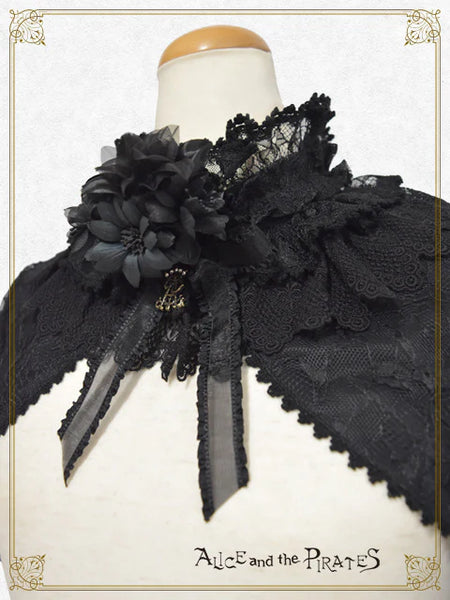 P21BO316 Dark Racy Flora Frill Bolero