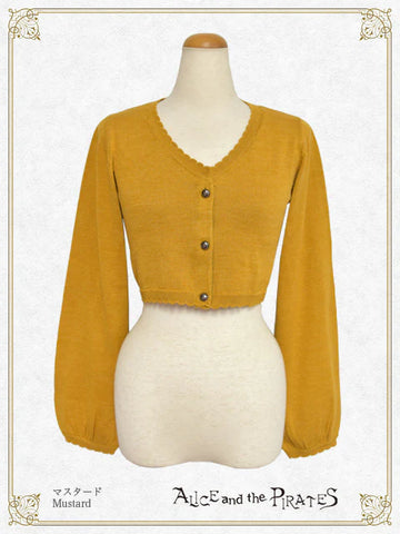 P21CD101 Cross-embroidered Short Cardigan