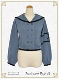 P21CD104 Sailor Collar Short Cardigan