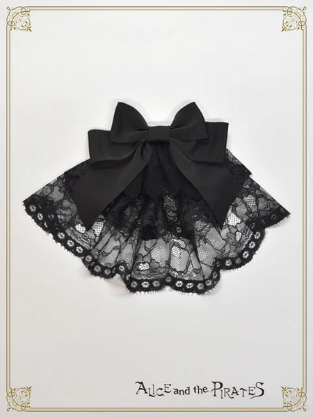 [LOTTERY PRE-ORDER] P21HA913 Dark racy Flora Ribbon Veil Clip