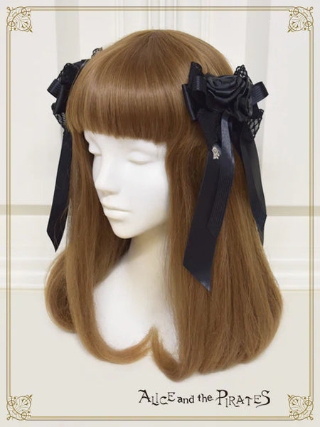 P21HA925 Lady of Rose Ribbon Clip