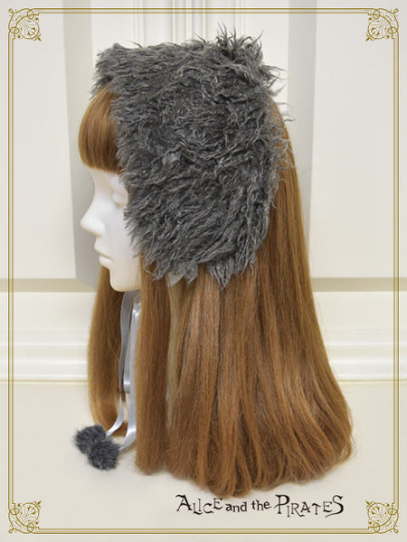 P21HA939 Beast Night Halloween Fur Earmuffs Headdress