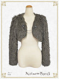 P21JK332 Beast Night Halloween Fur Short Jacket