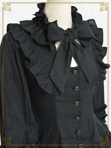 P21OP333 Beast Night Halloween Gauze Shirt Dress