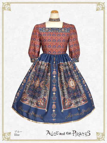 P21OP343 Persian Rug～Medallion Design That Weaves Wishes One Piece Dress