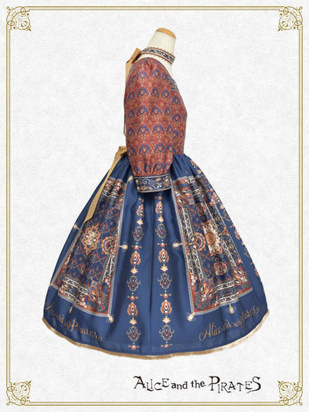 P21OP343 Persian Rug～Medallion Design That Weaves Wishes One Piece Dress