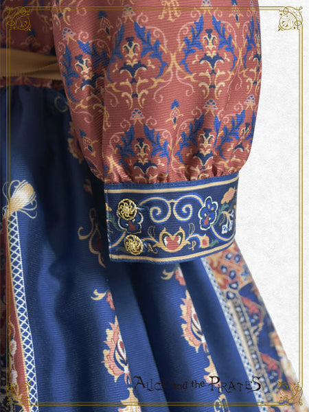 P21OP343 Persian Rug～Medallion Design That Weaves Wishes One Piece Dress