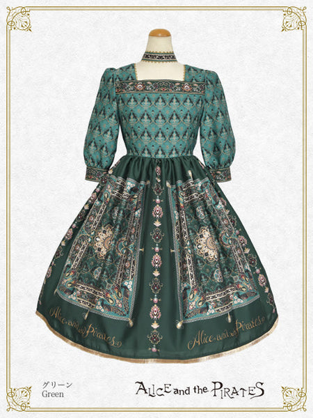 P21OP343 Persian Rug～Medallion Design That Weaves Wishes One Piece Dress