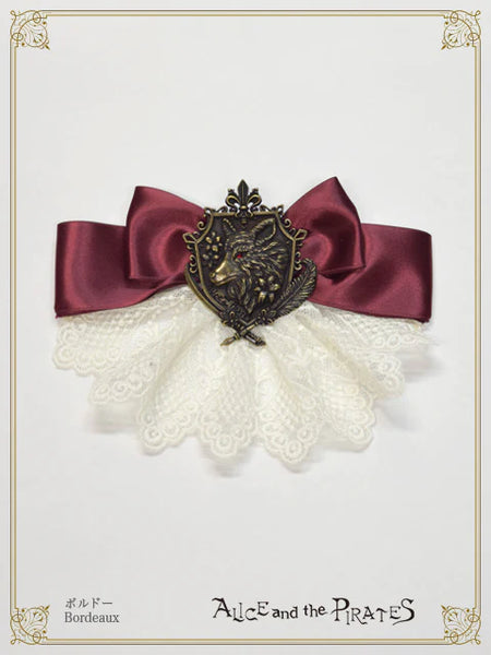 P21OT016 The Crest of St.Lily Wolf Ribbon Brooch