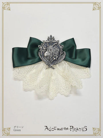 P21OT016 The Crest of St.Lily Wolf Ribbon Brooch