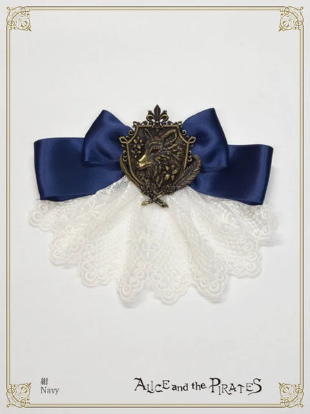 P21OT016 The Crest of St.Lily Wolf Ribbon Brooch
