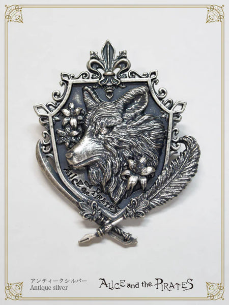 P21OT017 The Crest of St. Lily Wolf Tuck Pin