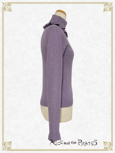 P21PO103 A/P Embroidered Turtleneck Frill Pullover