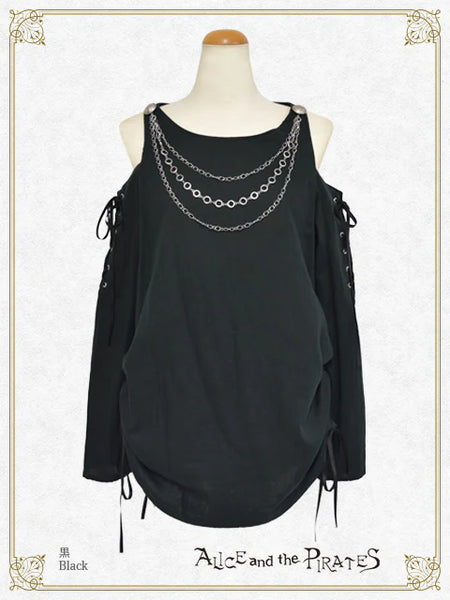 P21PO415 Blaine Claw Gauze Pullover with Chain