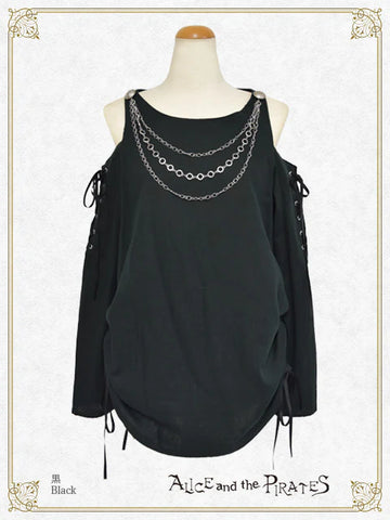 P21PO415 Blaine Claw Gauze Pullover with Chain