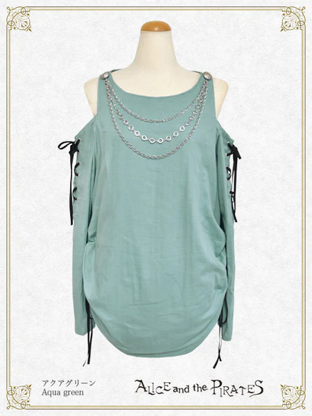 P21PO415 Blaine Claw Gauze Pullover with Chain