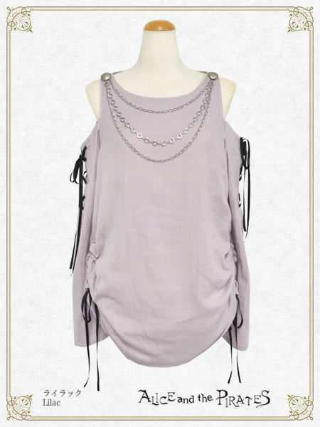 P21PO415 Blaine Claw Gauze Pullover with Chain