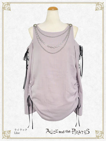 P21PO415 Blaine Claw Gauze Pullover with Chain