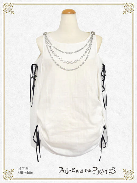 P21PO415 Blaine Claw Gauze Pullover with Chain