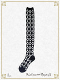 P21SC814 A/P Royal Diamonds Over Knee Socks