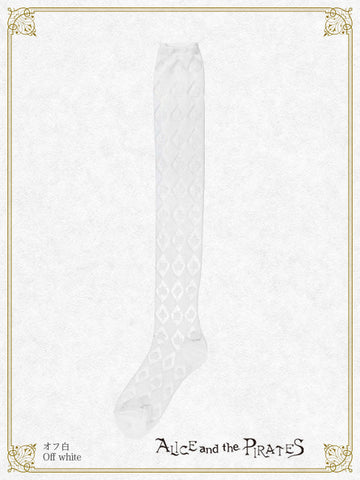 P21SC814 A/P Royal Diamonds Over Knee Socks