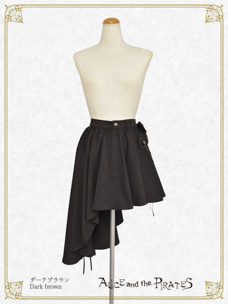 P21SK508 Herringbone Asymmetrical Overskirt