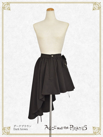 P21SK508 Herringbone Asymmetrical Overskirt