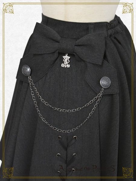 P21SK508 Herringbone Asymmetrical Overskirt