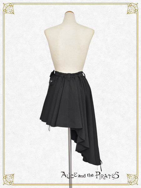 P21SK508 Herringbone Asymmetrical Overskirt