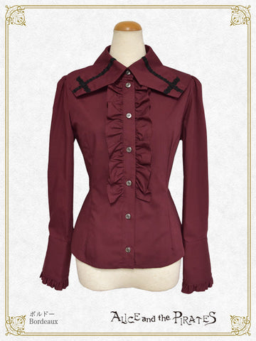 P22BL408 Coffin Collar Blouse